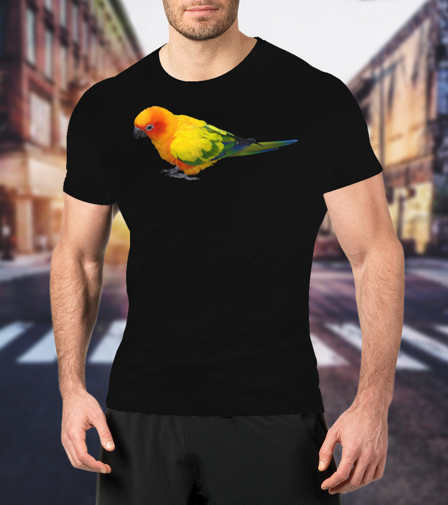 Sun Conure Colorful Parrot Bird Vibrant Tropical Plumage T-Shirt
