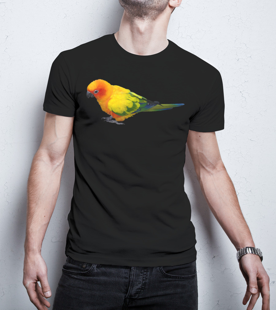Sun Conure Colorful Parrot Bird Vibrant Tropical Plumage T-Shirt