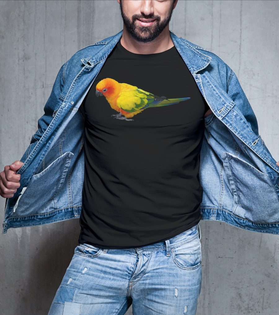 Sun Conure Colorful Parrot Bird Vibrant Tropical Plumage T-Shirt