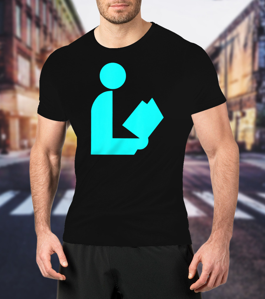 TealAqua Library Icon Road Sign Librarian Summer T-Shirt