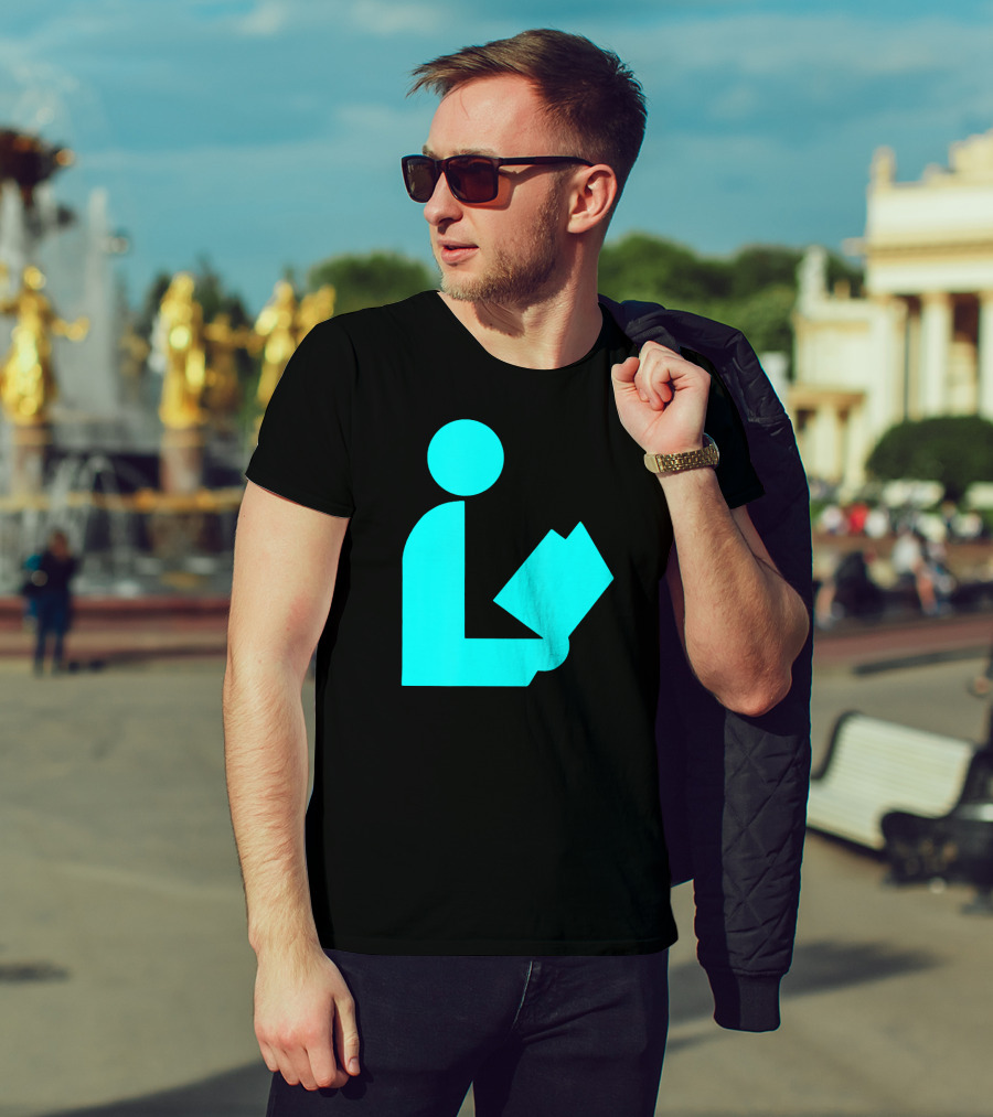 TealAqua Library Icon Road Sign Librarian Summer T-Shirt