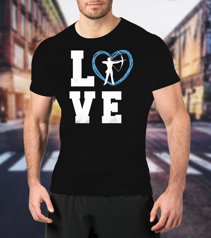 I LOVE ARCHERY Uncle Heart Arrow T-Shirt