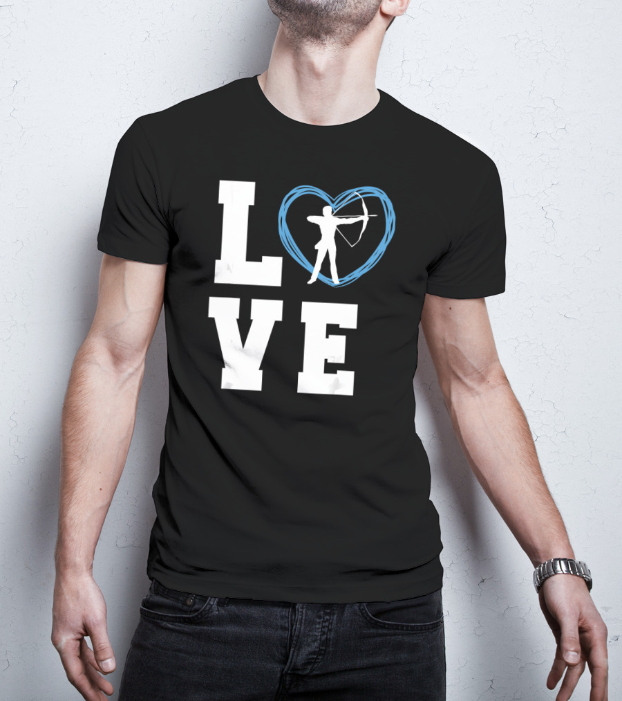 I LOVE ARCHERY Uncle Heart Arrow T-Shirt