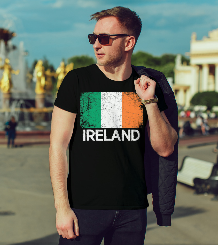 Ireland Irish Flag Vintage Made In Ireland T-Shirt
