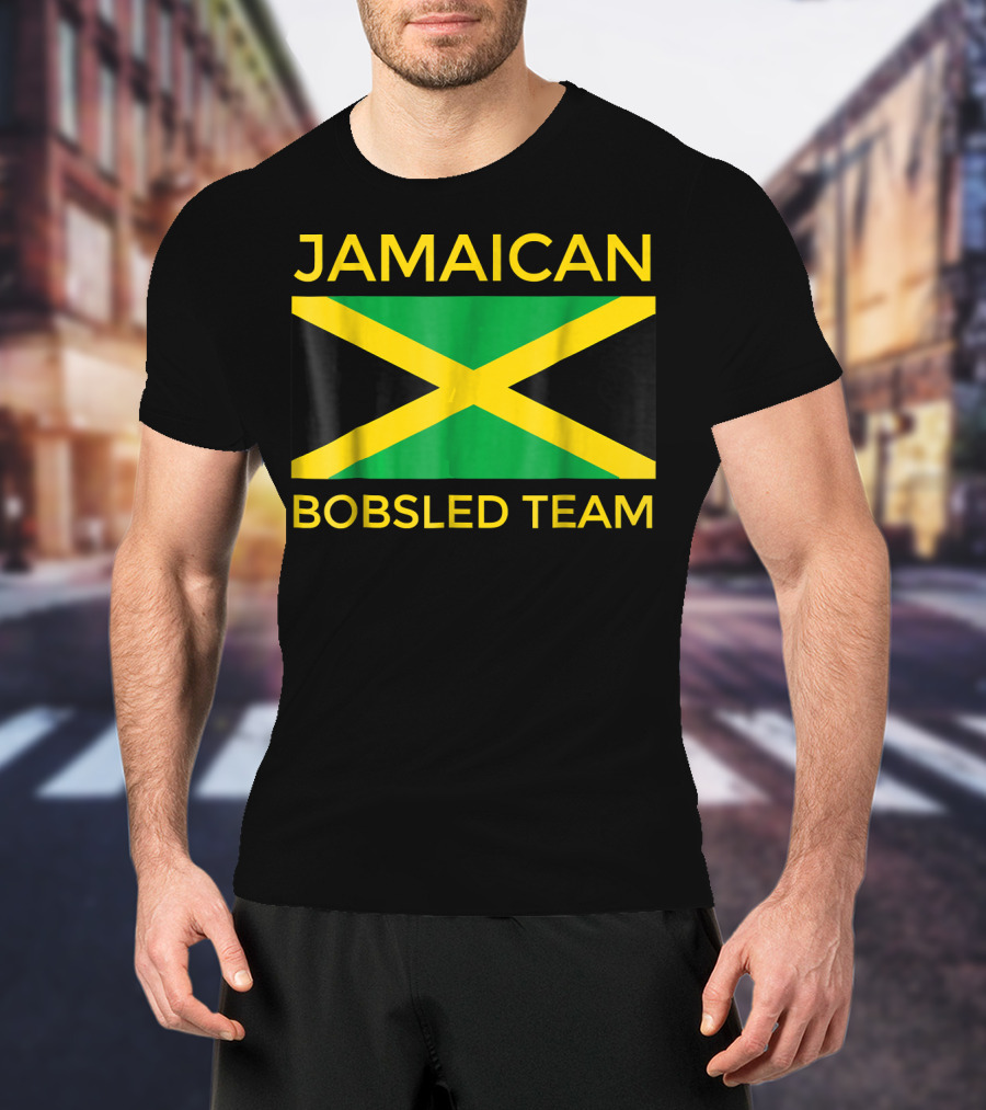 Jamaican Bobsled Team Jamaican Flag Jamaican Bobsled Team T-Shirt