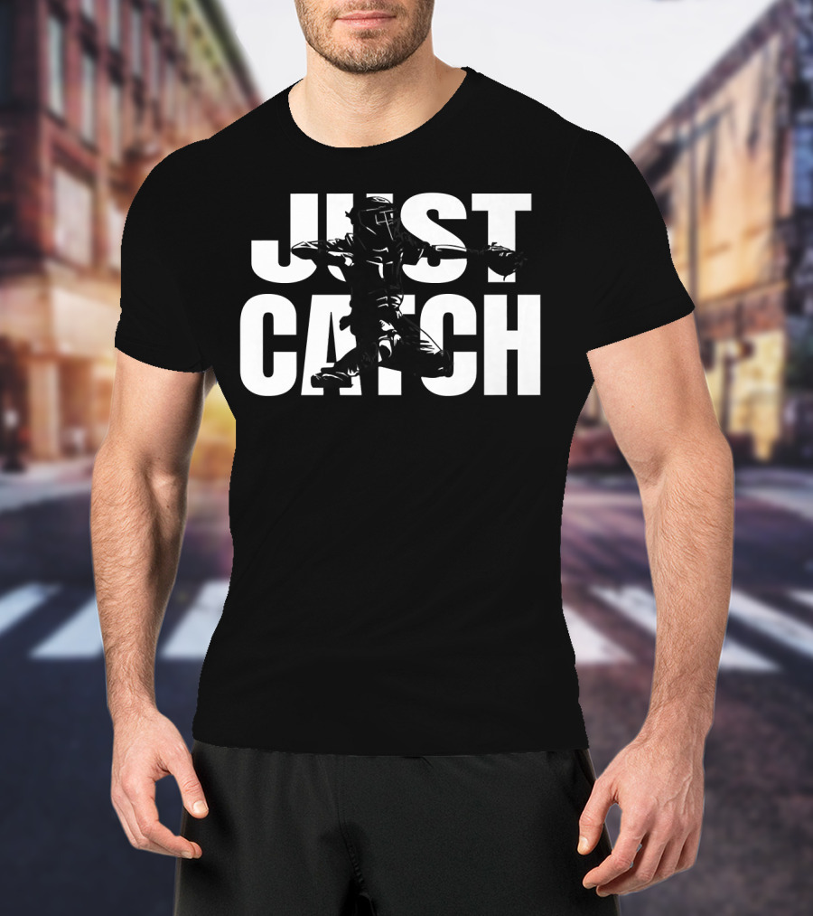 Just Catch Baseball Catchers Gear Iconic T-Shirt