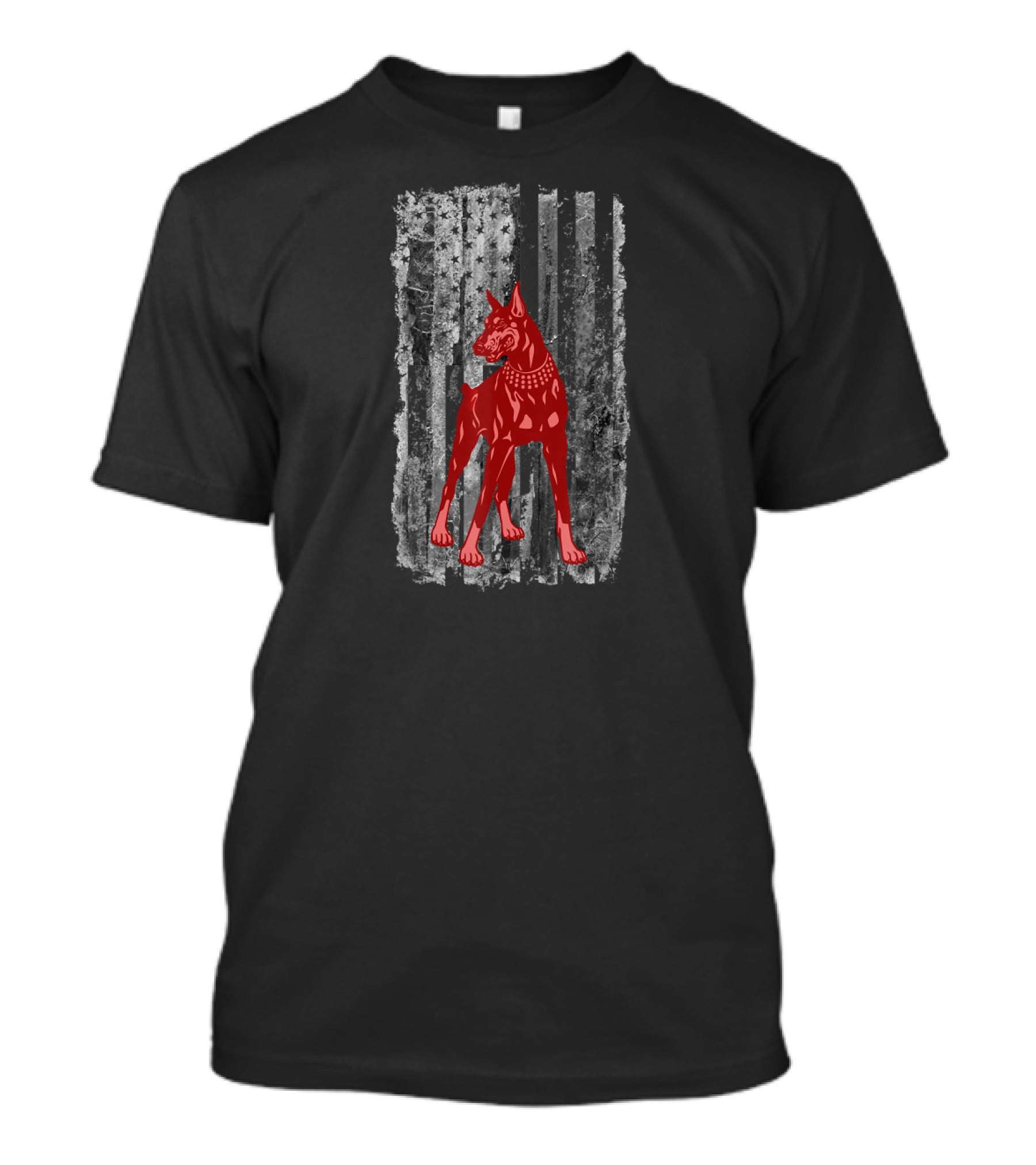 American Flag Doberman Patriotic T-Shirt
