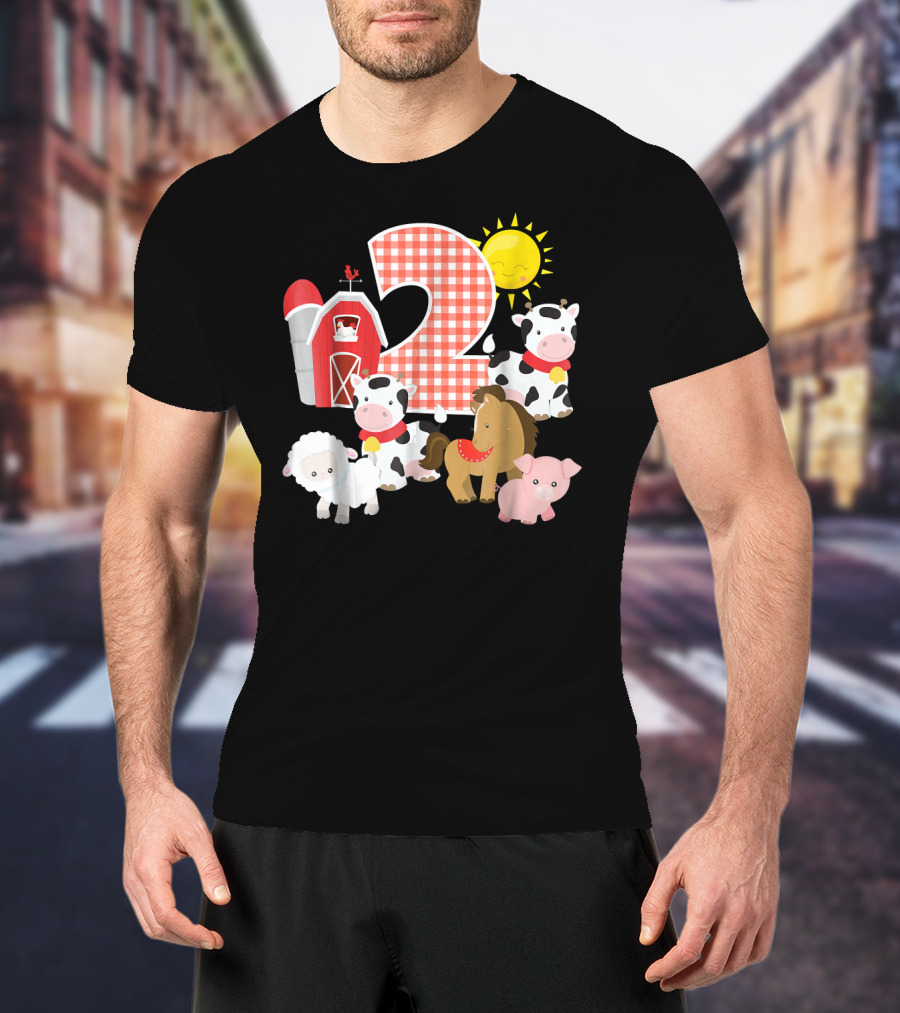 2nd Birthday Farm Animals Nursery T-Shirt