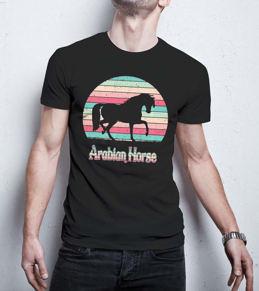 Arabian Horse Retro Stripes T-Shirt