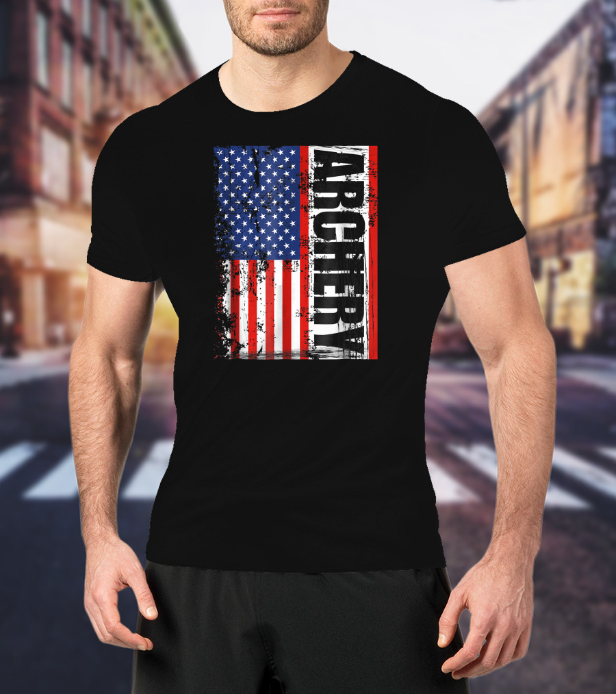 Archery American Flag Archery T-Shirt