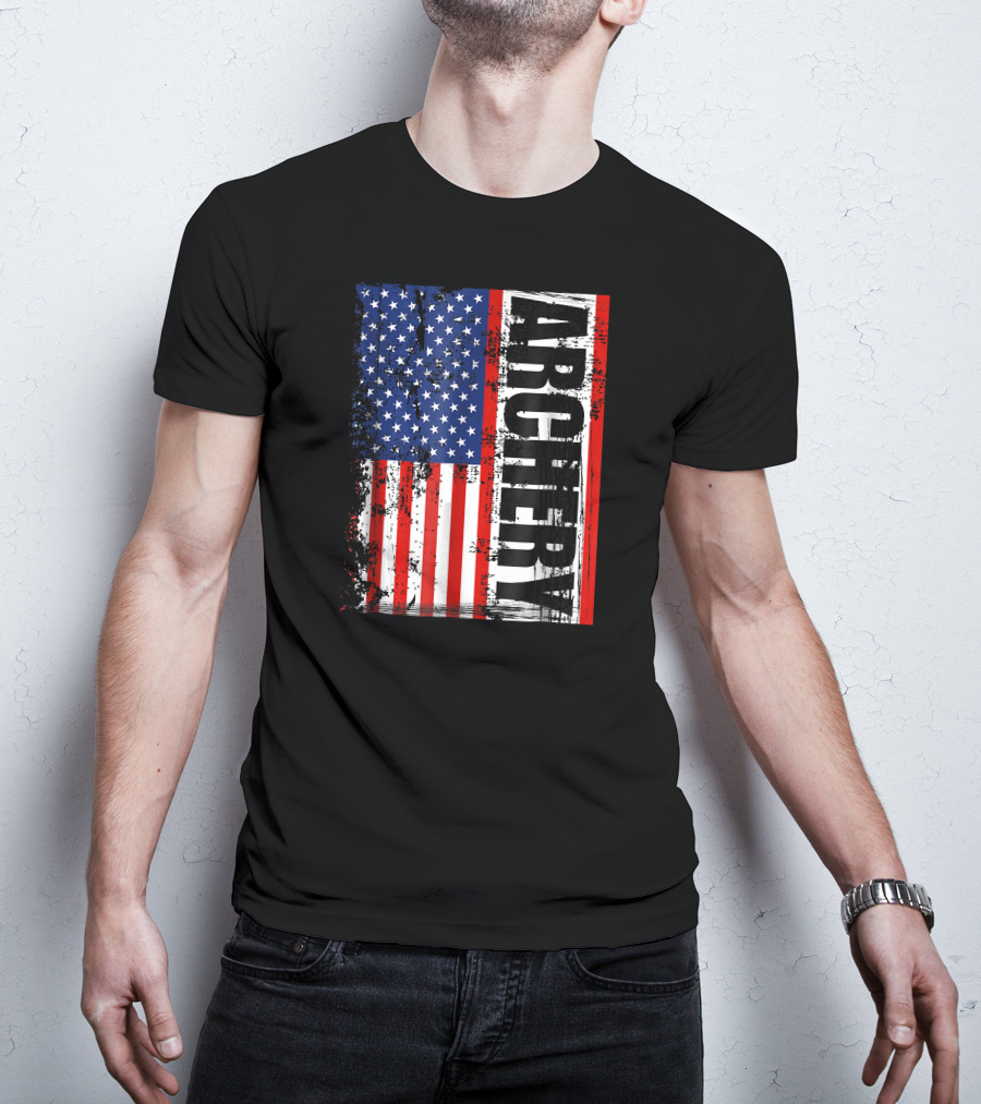 Archery American Flag Archery T-Shirt