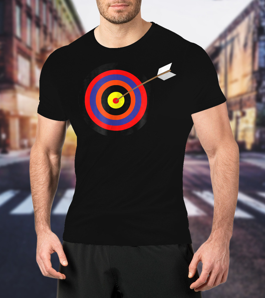 Archery Bullseye Hits The Spot Arrow Target T-Shirt