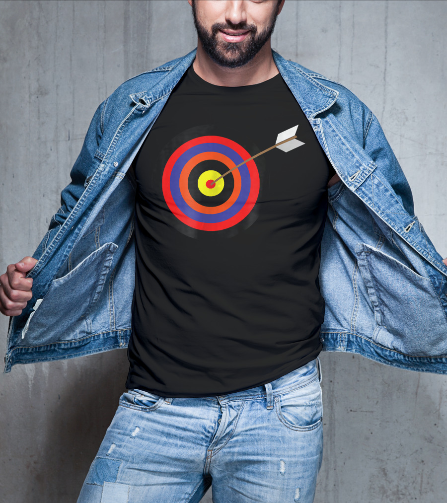 Archery Bullseye Hits The Spot Arrow Target T-Shirt