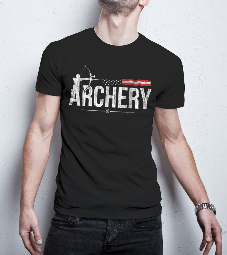 Archery USA Flag Silhouette T-Shirt