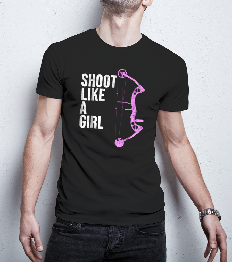 Shoot Like A Girl Archery Bow T-Shirt