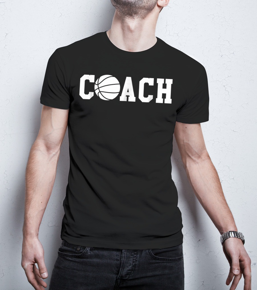 Basketball Coach Bold Text With Basketball Graphic O T-Shirt