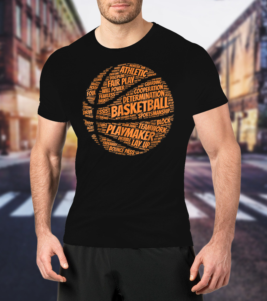 Basketball Athletic Determination Playmaker Dynamic Sportsmanship T-Shirt