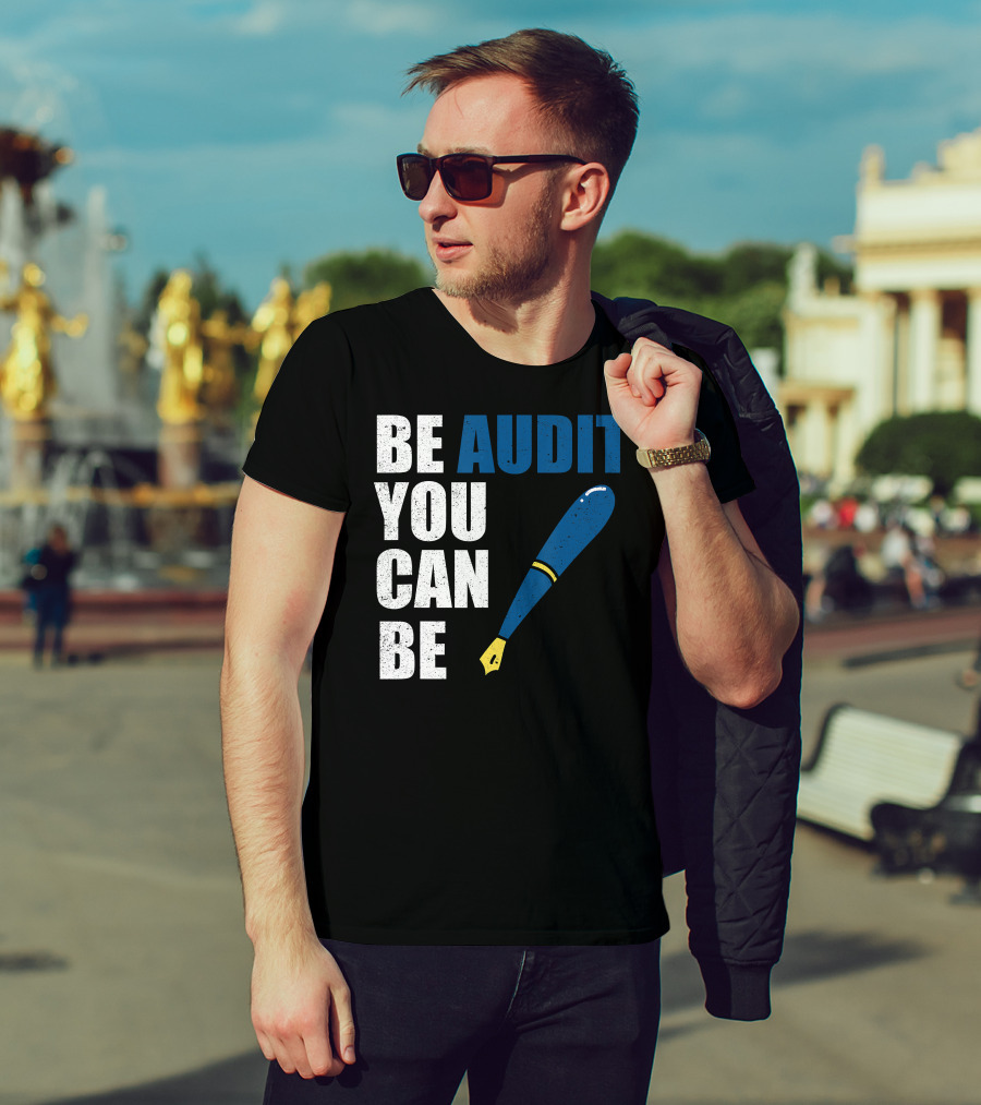 Be Audit You Can Be Funny Accountant Humor Baseball Bat T-Shirt