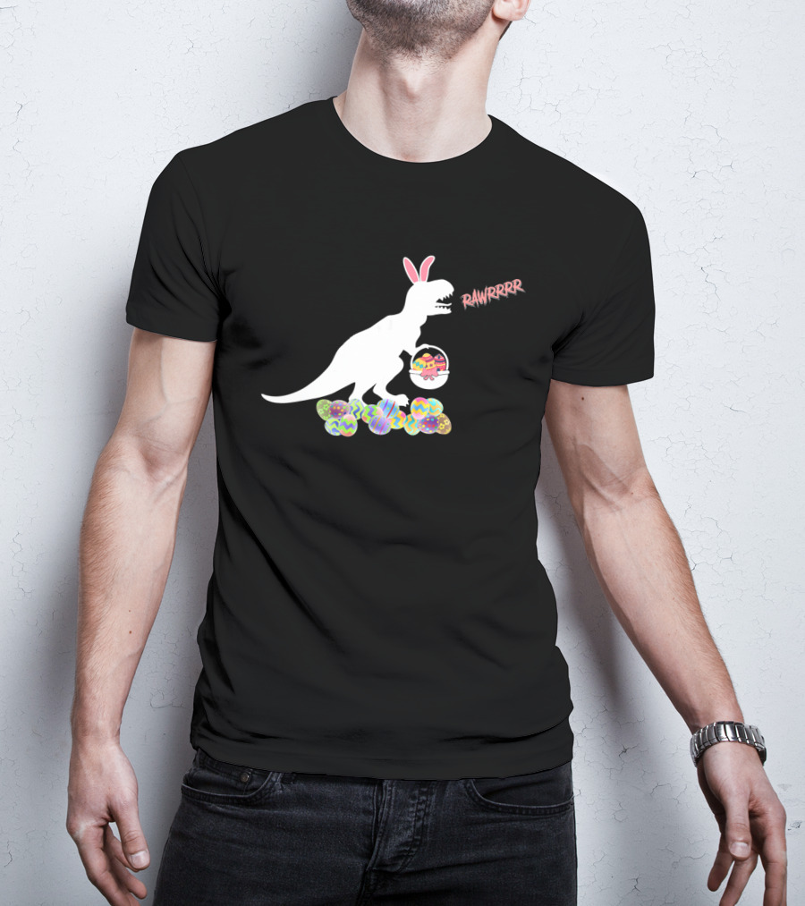 Easter Bunny Dinosaur Rex Eggs RAWRRRRR T-Shirt