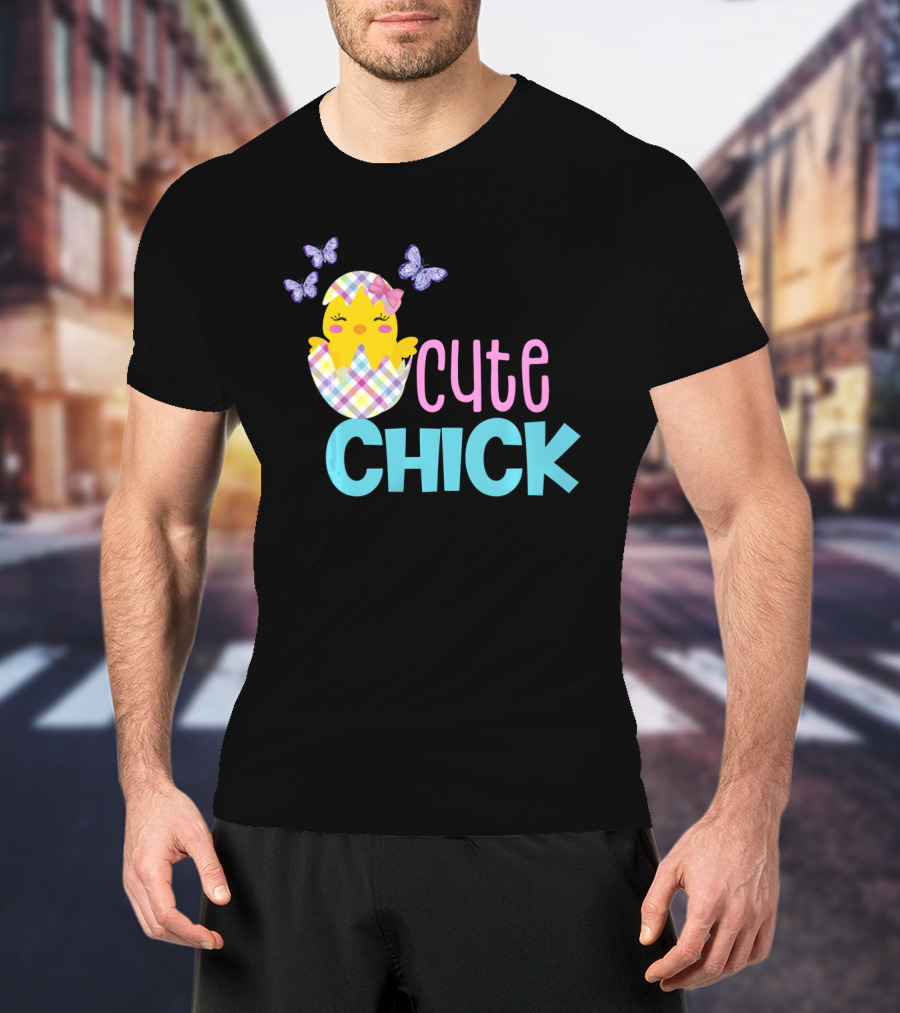 Cute Chick Easter Spring Chickadee Egg Girls T-Shirt