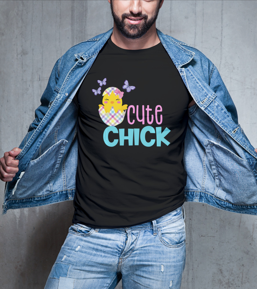 Cute Chick Easter Spring Chickadee Egg Girls T-Shirt