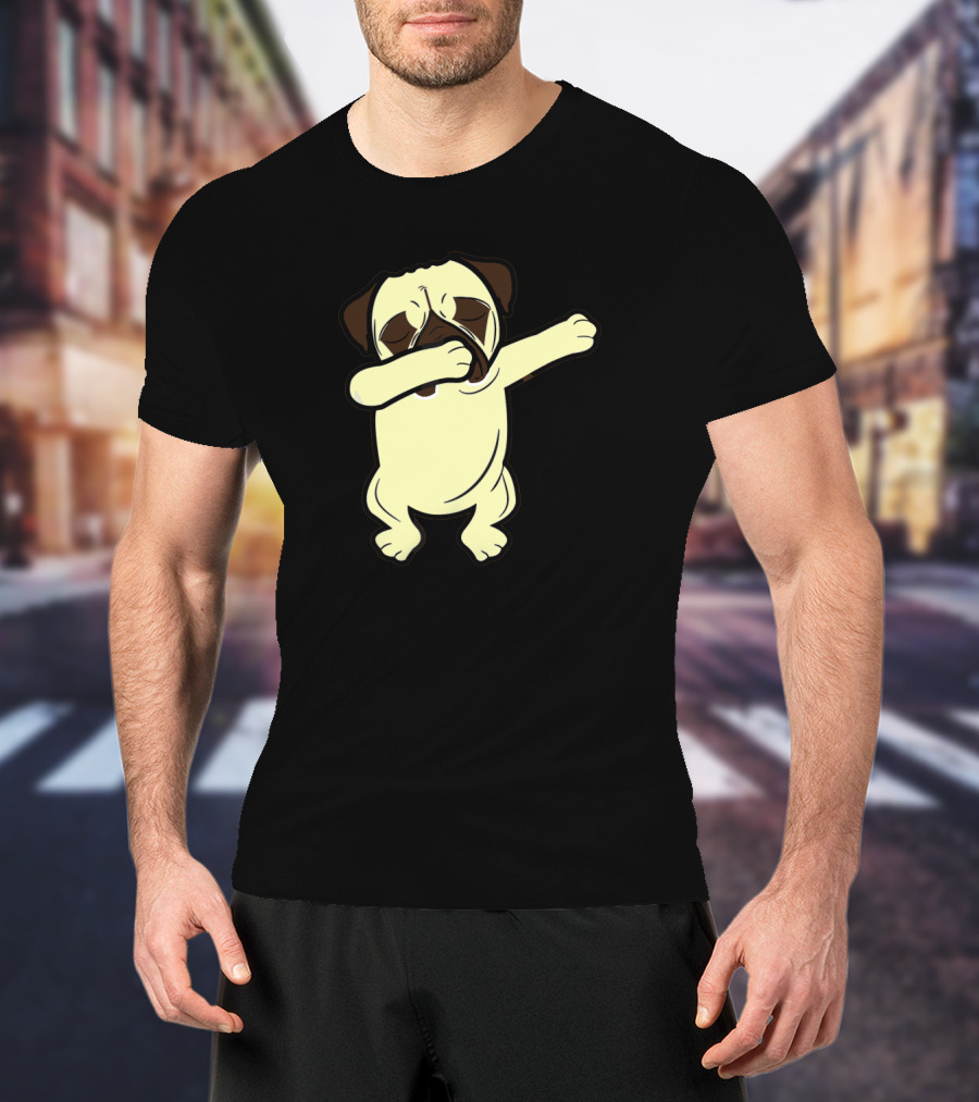 Dabbing Pug Funny Dab Dog Meme T-Shirt