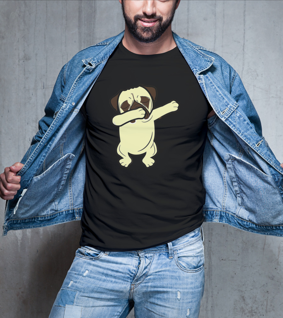 Dabbing Pug Funny Dab Dog Meme T-Shirt