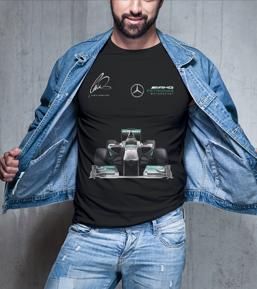 Lewis Hamilton Mercedes AMG Petronas Motorsport Formula One Racing T-Shirt