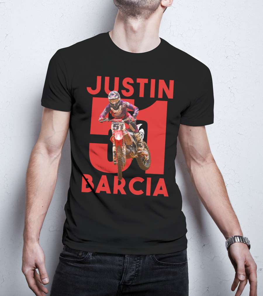 Justin Barcia 51 Motocross Rider Racing Action T-Shirt
