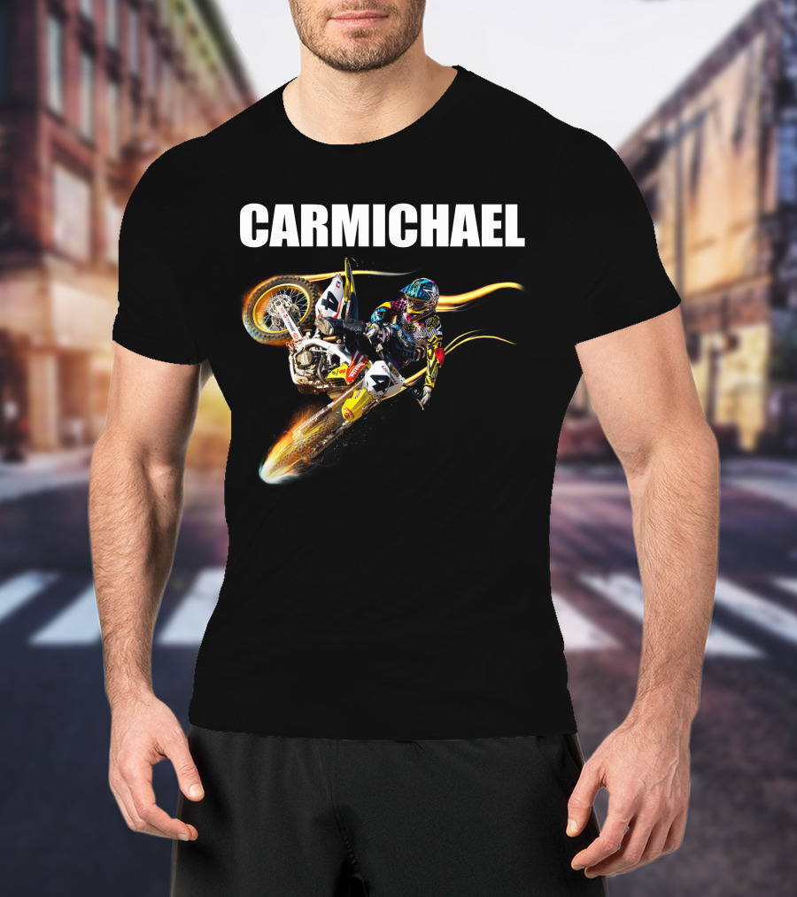 Carmichael Motocross Stunt Action T-Shirt