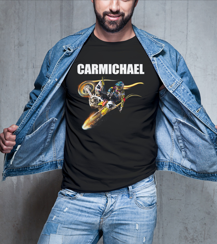 Carmichael Motocross Stunt Action T-Shirt