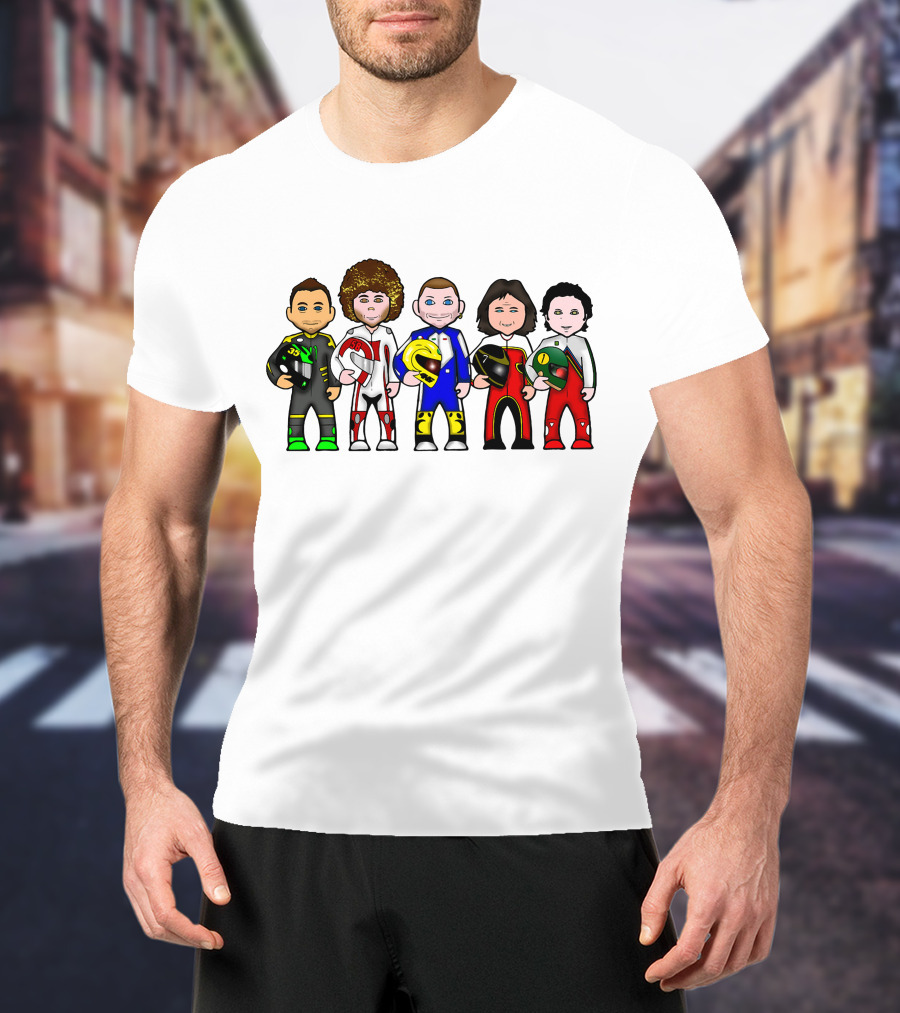 Moto GP Legends Cartoon Racer Characters T-Shirt