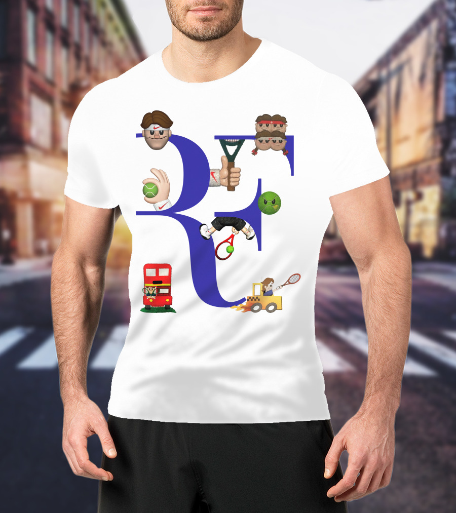 Roger Federer Emoji RF Tennis Icons T-Shirt