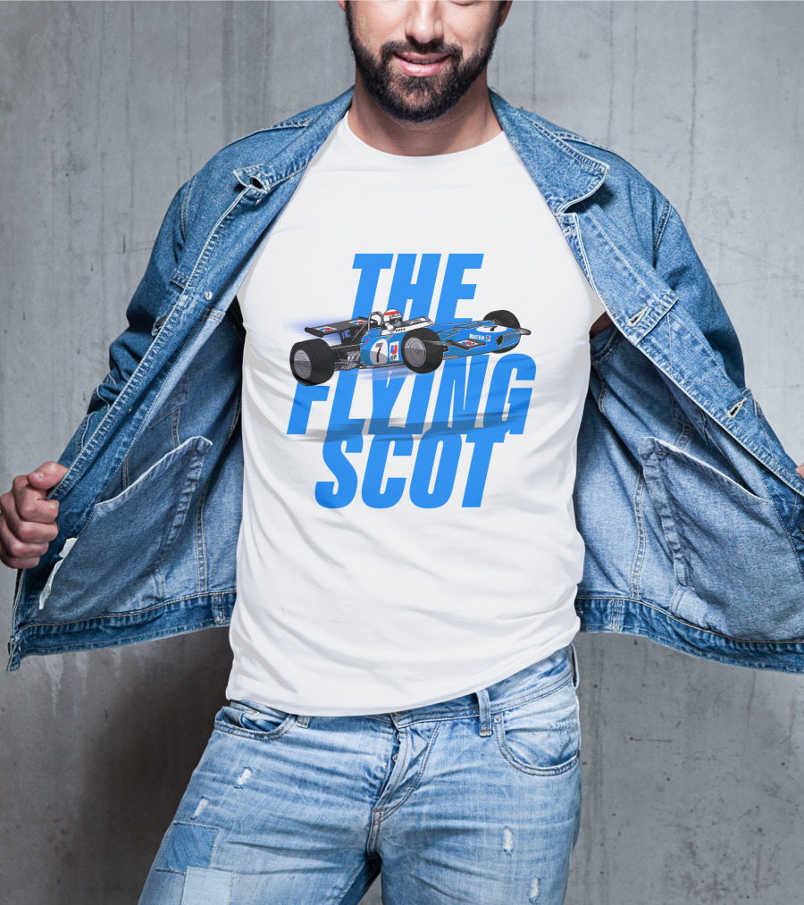 The Flying Scot Jackie Stewart Racing Legend Formula One Car T-Shirt