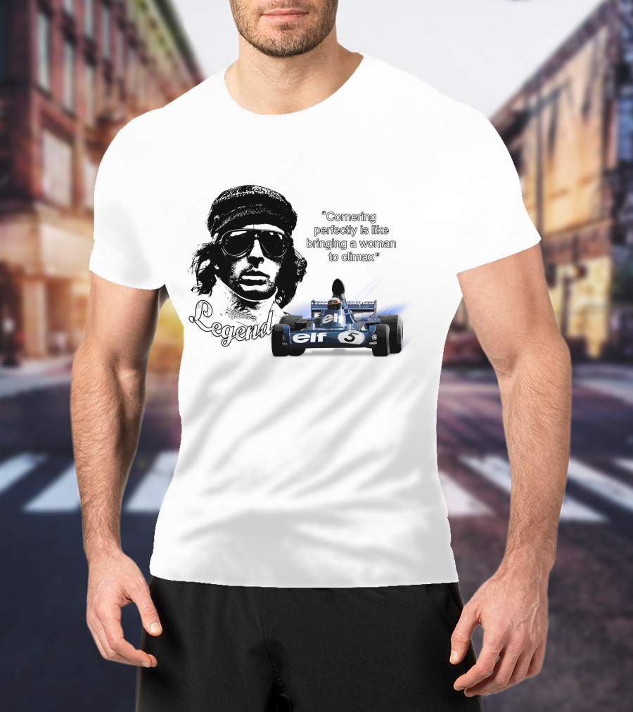 Jackie Stewart Cornering Perfectly Legend T-Shirt