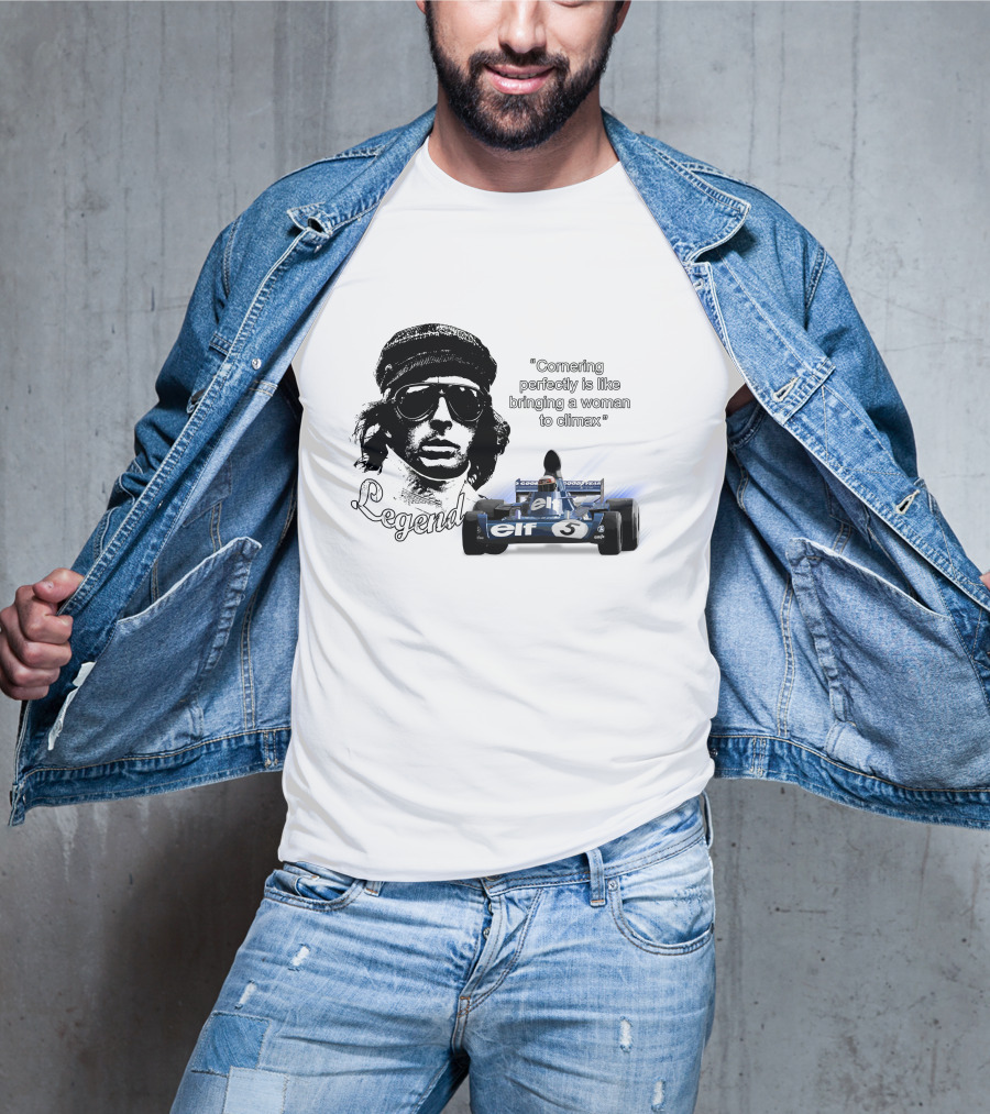 Jackie Stewart Cornering Perfectly Legend T-Shirt