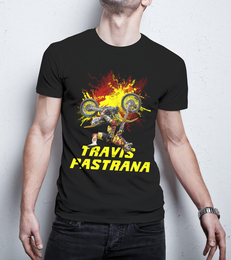 TRAVIS PASTRANA Freestyle Motocross Stunt Action T-Shirt