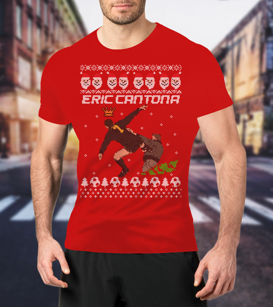 Eric Cantona Iconic Jump Festive T-Shirt