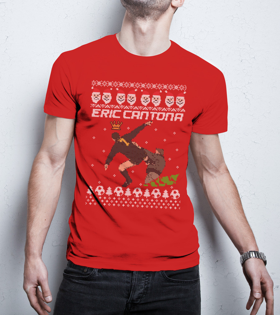 Eric Cantona Iconic Jump Festive T-Shirt
