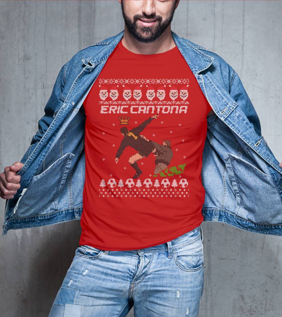 Eric Cantona Iconic Jump Festive T-Shirt