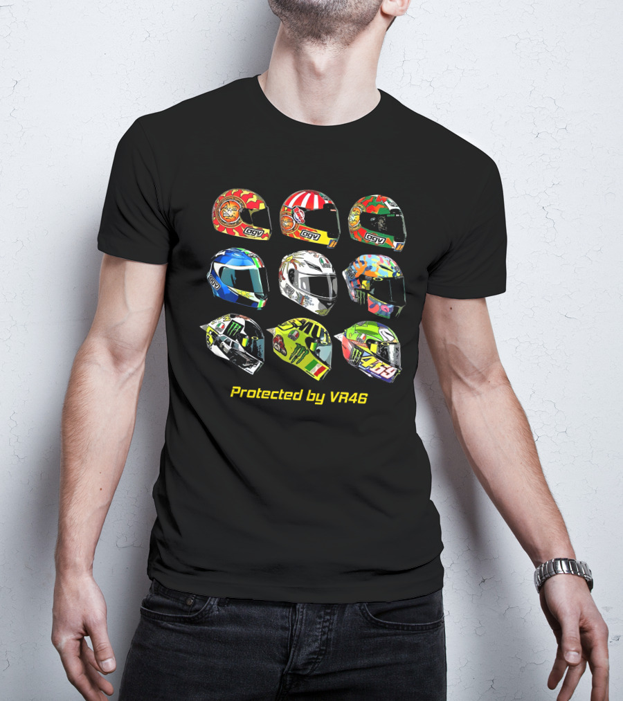 Protected By VR46 AGV Helmets Collection T-Shirt