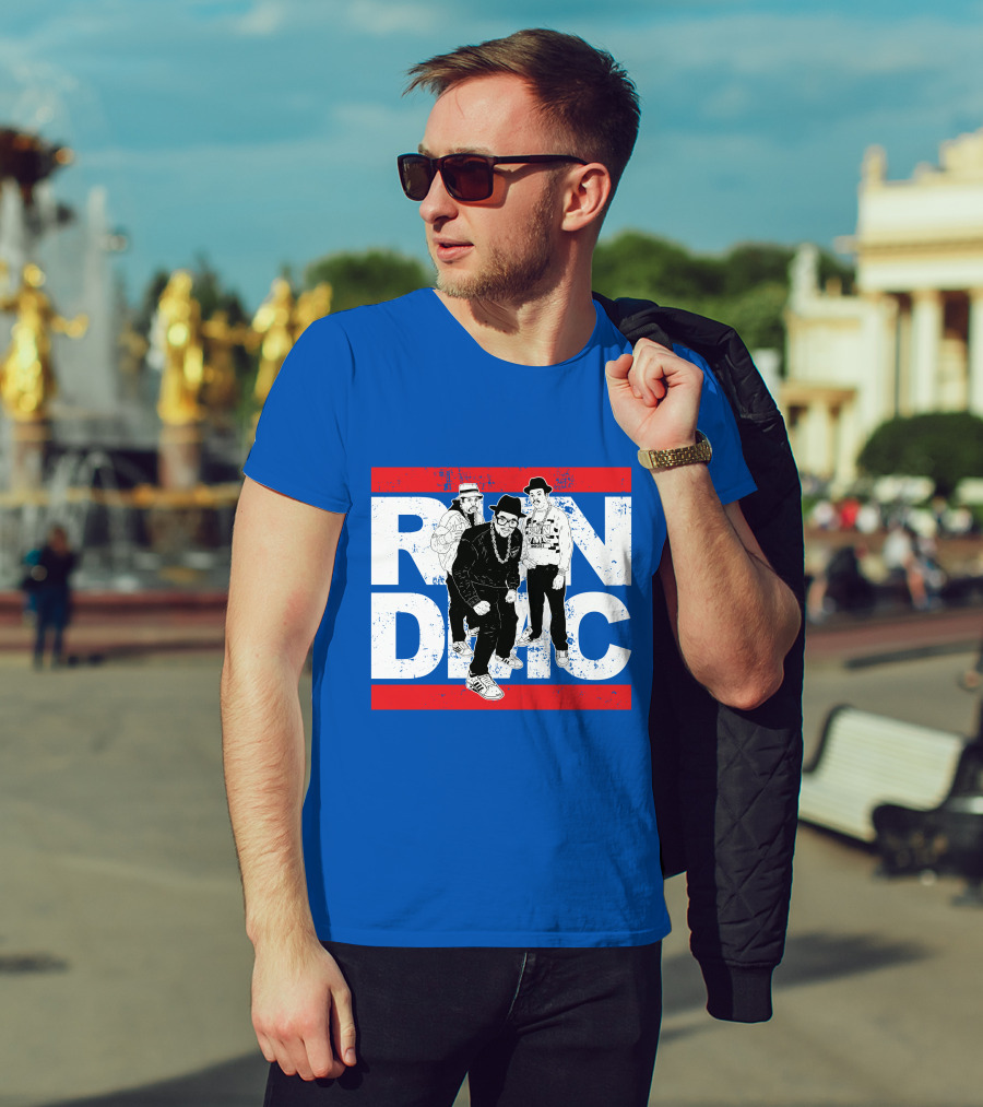 Run DMC 53 Hip Hop Legends Graphic Red Stripes T-Shirt