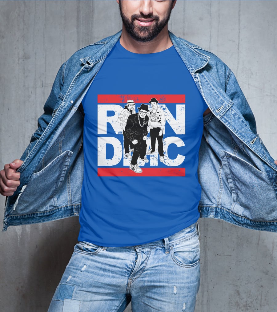 Run DMC 53 Hip Hop Legends Graphic Red Stripes T-Shirt