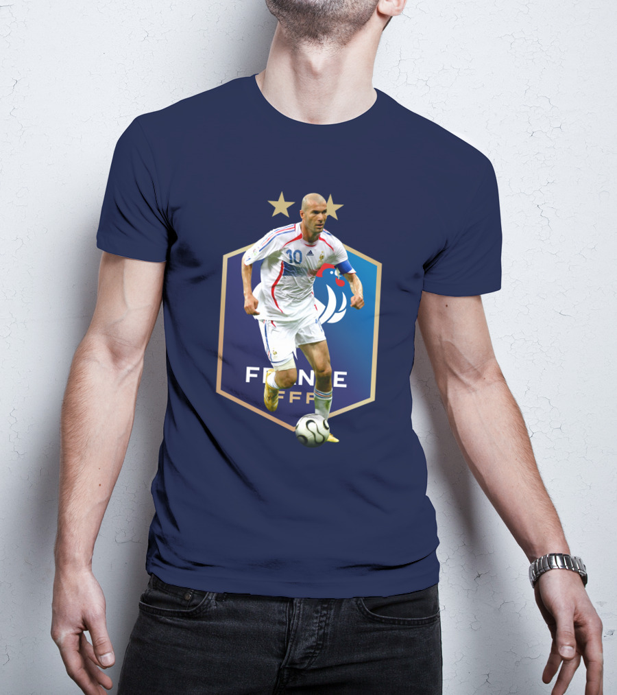 Zidane France FFF Soccer Icon Stars T-Shirt