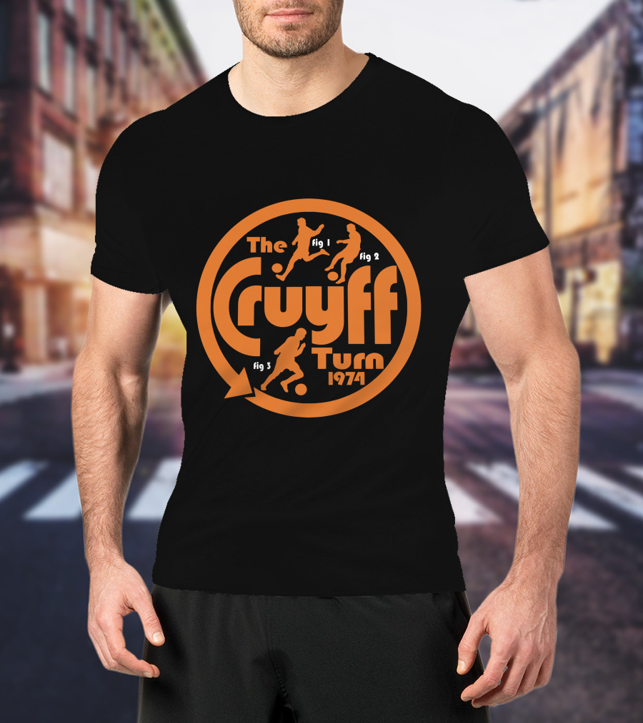 The Cruyff Turn 1974 Football Silhouette Circle T-Shirt