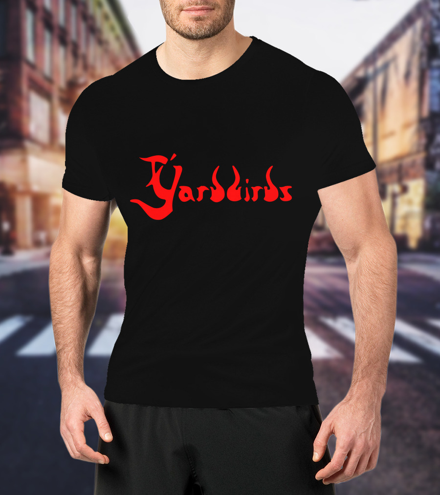 Yardbirds Play Blues 1983 Iconic Red Flame Text T-Shirt