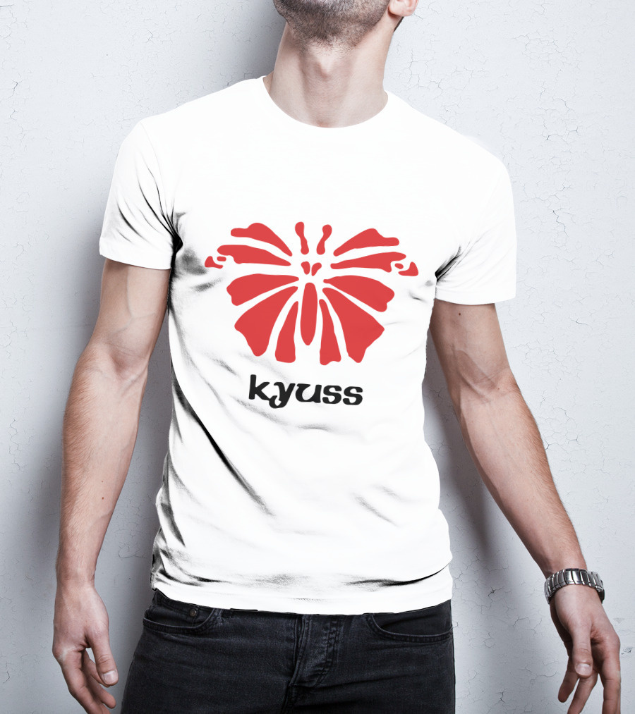 Kyuss Vintage Logo Red Flower T-Shirt