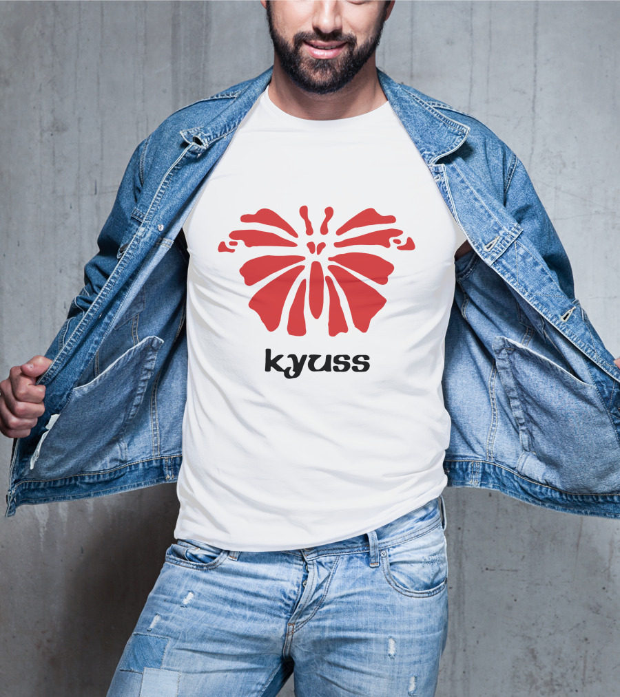 Kyuss Vintage Logo Red Flower T-Shirt