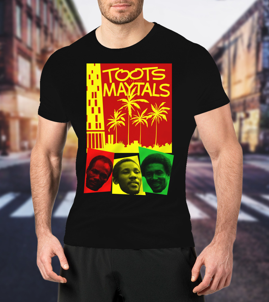 Toots And The Maytals Palm Trees And Faces In Red Yellow Green T-Shirt