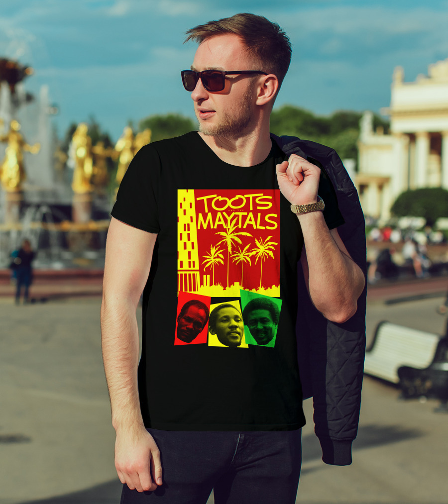 Toots And The Maytals Palm Trees And Faces In Red Yellow Green T-Shirt